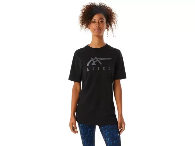 T-SHIRT A MANICHE CORTE ASICS STRIPE