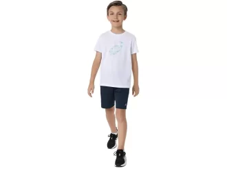 T-SHIRT A MANICHE CORTE CON GRAFICA A SPIRALE