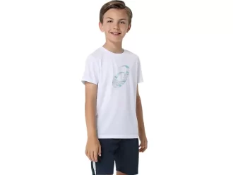 T-SHIRT A MANICHE CORTE CON GRAFICA A SPIRALE