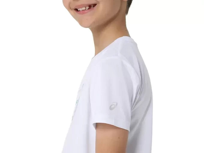 T-SHIRT A MANICHE CORTE CON GRAFICA A SPIRALE