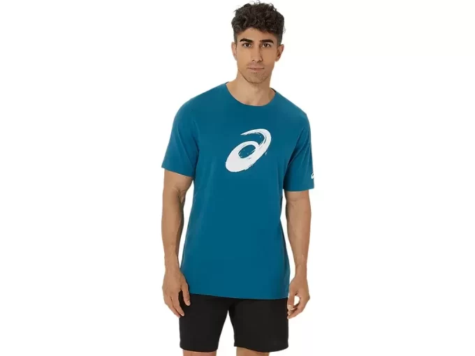 T-shirt a maniche corte con motivo a pennello