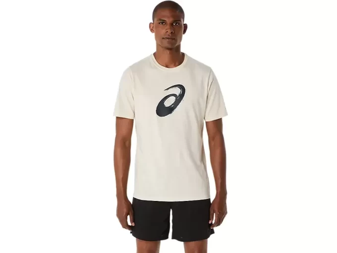 T-shirt a maniche corte con motivo a pennello