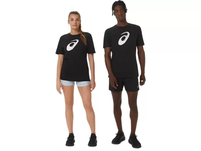 T-shirt a maniche corte con motivo a pennello T-shirt a maniche corte con motivo a pennello