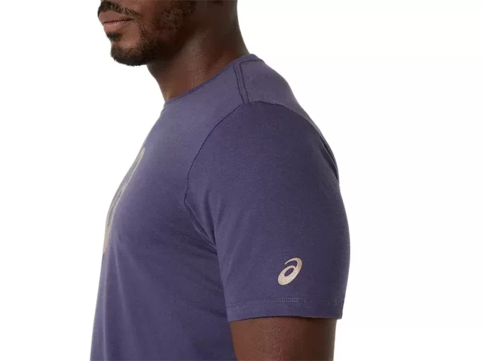 T-shirt a maniche corte con motivo a pennello