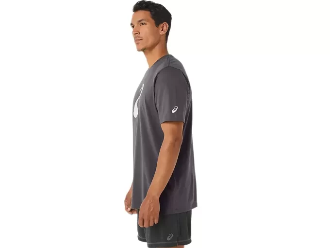 T-shirt a maniche corte con motivo a pennello T-shirt a maniche corte con motivo a pennello