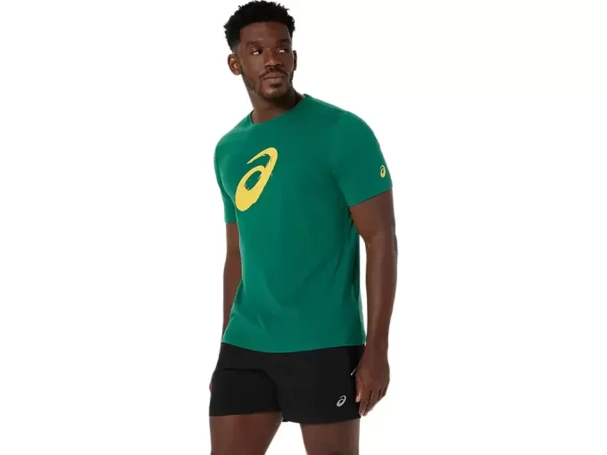 T-shirt a maniche corte con motivo a pennello