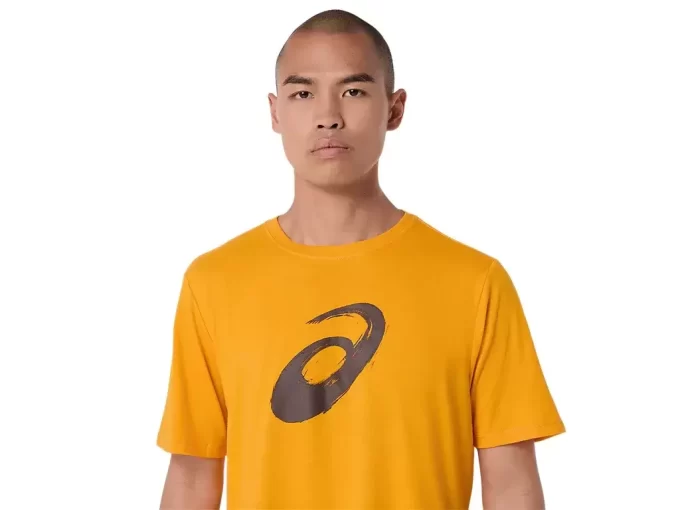 T-shirt a maniche corte con motivo a pennello