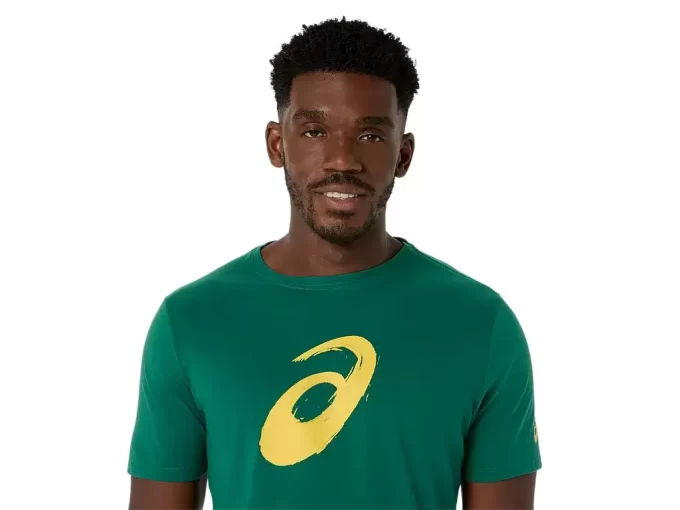 T-shirt a maniche corte con motivo a pennello