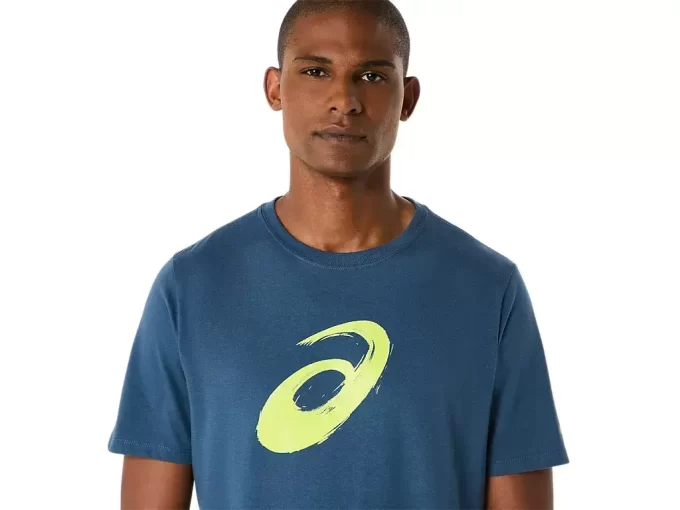 T-shirt a maniche corte con motivo a pennello T-shirt a maniche corte con motivo a pennello