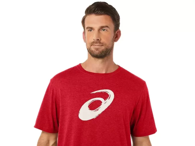 T-shirt a maniche corte con motivo a pennello