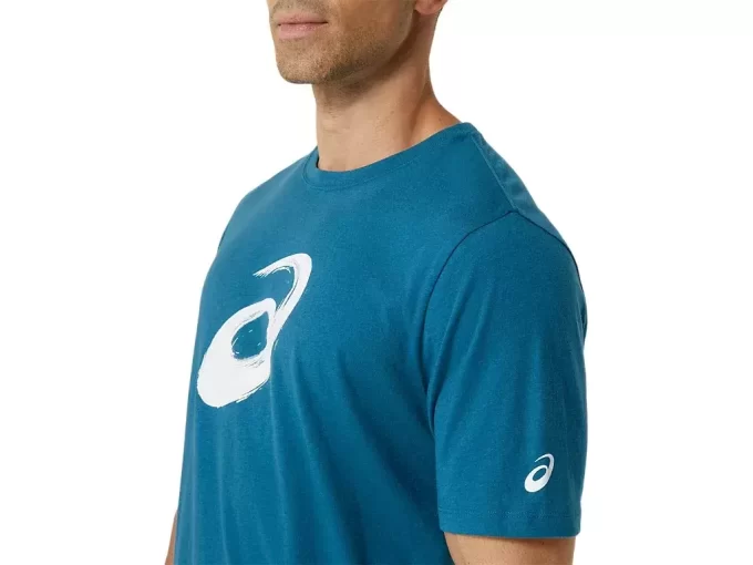 T-shirt a maniche corte con motivo a pennello