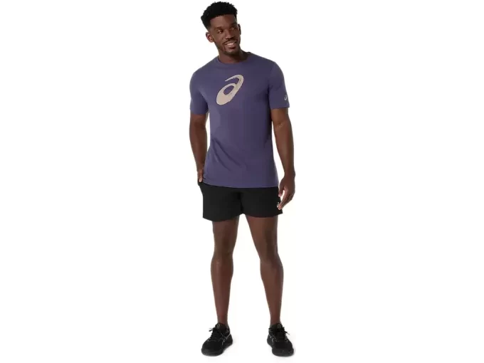 T-shirt a maniche corte con motivo a pennello