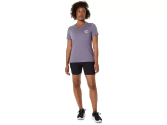 T-SHIRT A MANICHE CORTE CON SCOLLO A V ASICS NATURE DA DONNA