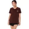 T-SHIRT A MANICHE CORTE CON SCOLLO A V ASICS NATURE DA DONNA
