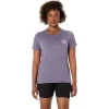 T-SHIRT A MANICHE CORTE CON SCOLLO A V ASICS NATURE DA DONNA