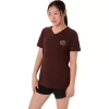 T-SHIRT A MANICHE CORTE CON SCOLLO A V ASICS NATURE DA DONNA