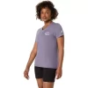T-SHIRT A MANICHE CORTE CON SCOLLO A V ASICS NATURE DA DONNA