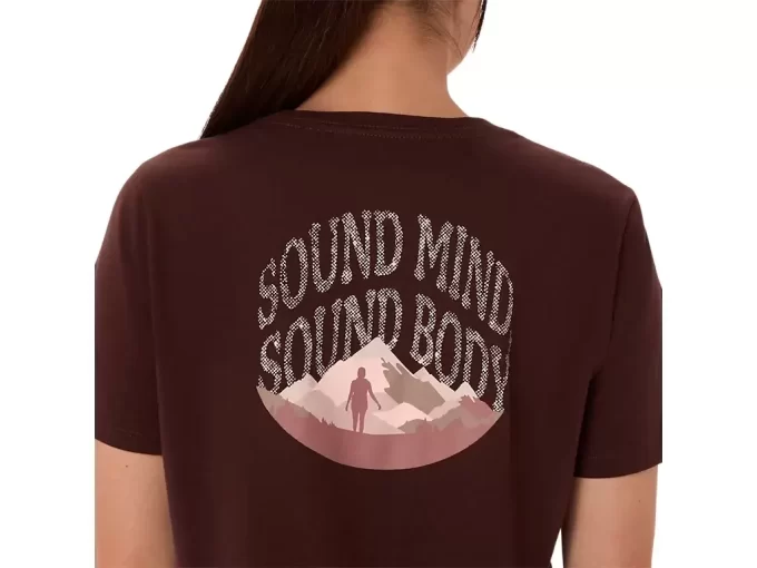 T-SHIRT A MANICHE CORTE CON SCOLLO A V ASICS NATURE DA DONNA