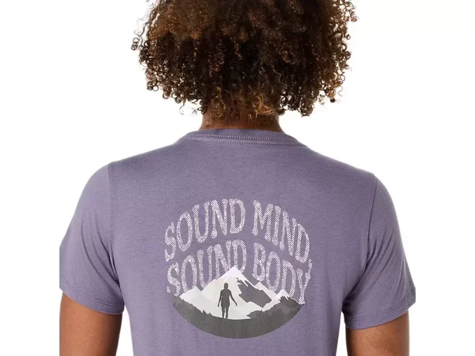 T-SHIRT A MANICHE CORTE CON SCOLLO A V ASICS NATURE DA DONNA