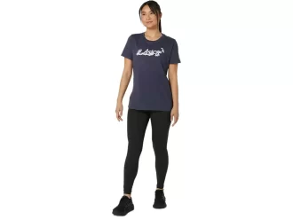 T-SHIRT A MANICHE CORTE CON SLOGAN FLOREALE ASICS DA DONNA