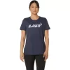 T-SHIRT A MANICHE CORTE CON SLOGAN FLOREALE ASICS DA DONNA