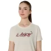 T-SHIRT A MANICHE CORTE CON SLOGAN FLOREALE ASICS DA DONNA