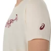 T-SHIRT A MANICHE CORTE CON SLOGAN FLOREALE ASICS DA DONNA