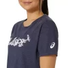 T-SHIRT A MANICHE CORTE CON SLOGAN FLOREALE ASICS DA DONNA