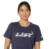 T-SHIRT A MANICHE CORTE CON SLOGAN FLOREALE ASICS DA DONNA