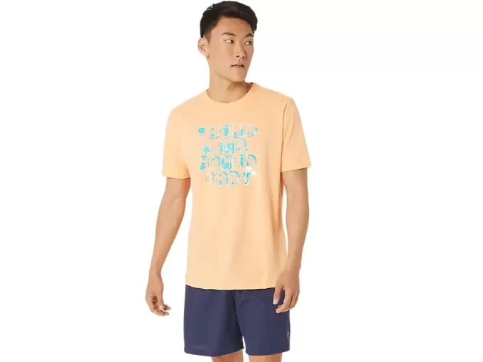 T-SHIRT ASICS CON SLOGAN HIBISCUS
