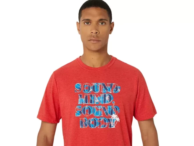 T-SHIRT ASICS CON SLOGAN HIBISCUS