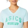T-SHIRT DA DONNA A MANICHE CORTE CON SCOLLO A V EST 1977