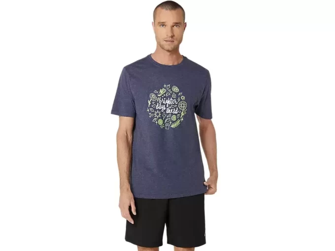 T-SHIRT UNISEX ASICS BRIGHTER DAYS AHEAD A MANICHE CORTE