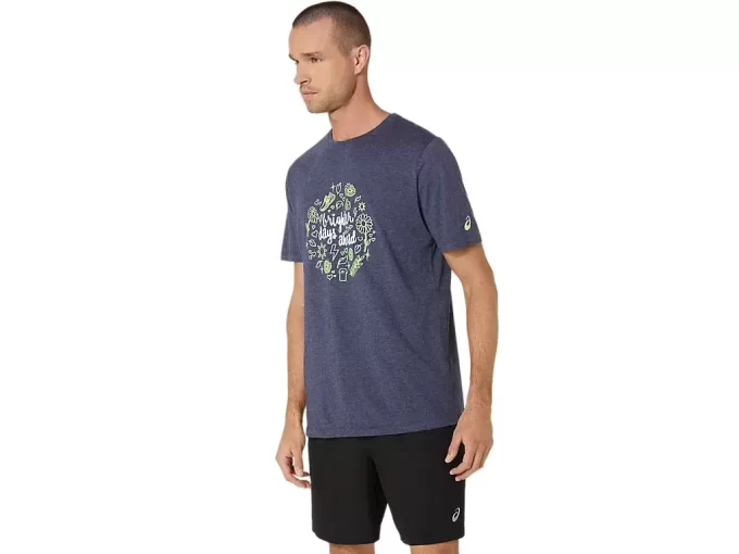 T-SHIRT UNISEX ASICS BRIGHTER DAYS AHEAD A MANICHE CORTE