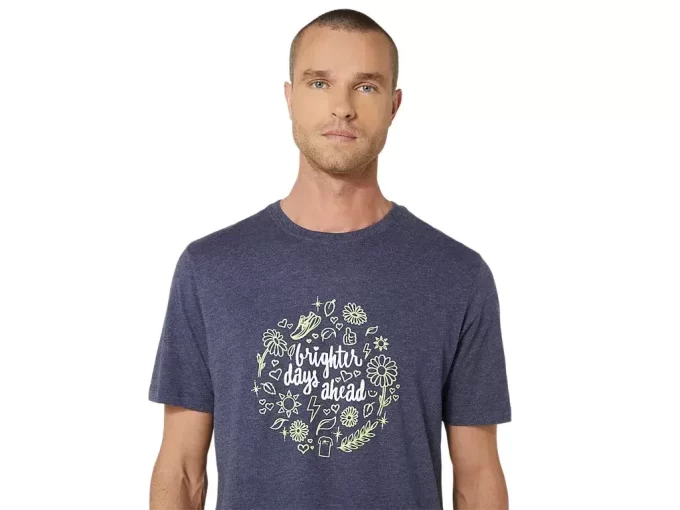 T-SHIRT UNISEX ASICS BRIGHTER DAYS AHEAD A MANICHE CORTE