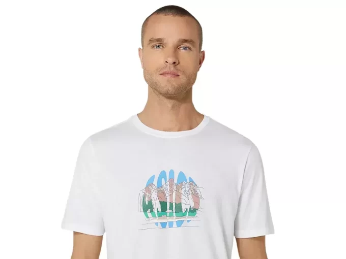 T-SHIRT UNISEX ASICS CELEBRA LA NOSTRA CASA A MANICHE CORTE