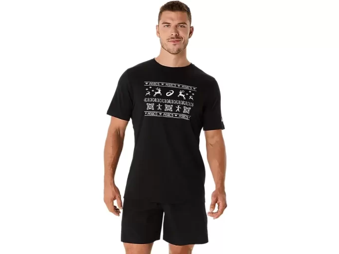 T-SHIRT UNISEX ASICS HOLIDAY A MANICHE CORTE