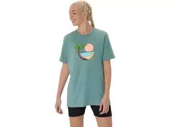 T-SHIRT UNISEX ASICS PALM IN THE SUN A MANICHE CORTE