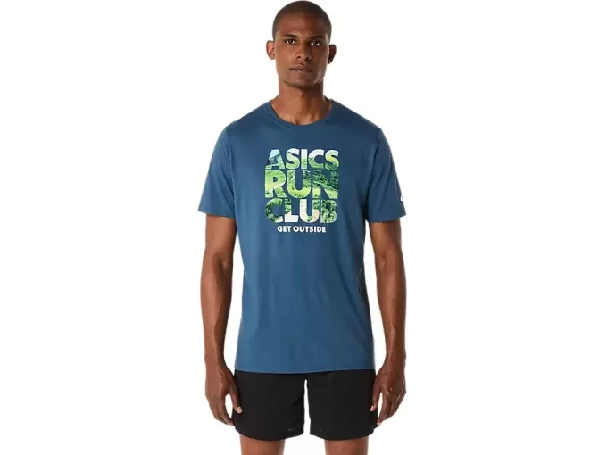 T-SHIRT UNISEX ASICS RUN OUTSIDE CLUB A MANICHE CORTE T-SHIRT UNISEX ASICS RUN OUTSIDE CLUB A MANICHE CORTE