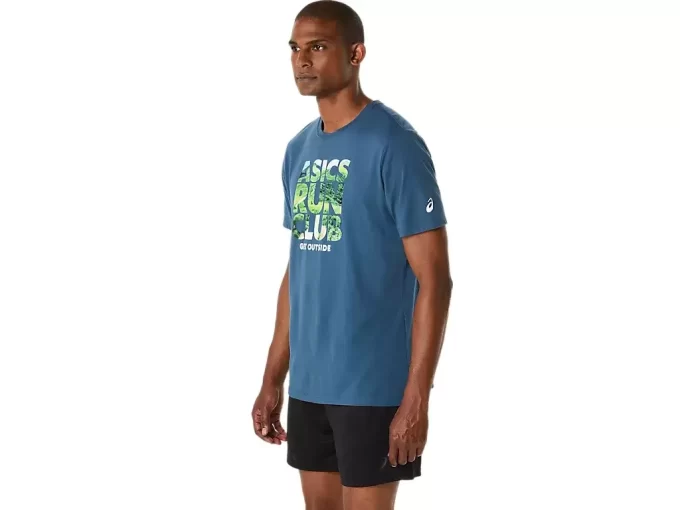 T-SHIRT UNISEX ASICS RUN OUTSIDE CLUB A MANICHE CORTE T-SHIRT UNISEX ASICS RUN OUTSIDE CLUB A MANICHE CORTE