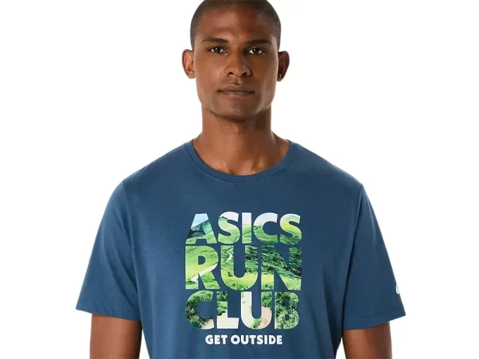 T-SHIRT UNISEX ASICS RUN OUTSIDE CLUB A MANICHE CORTE T-SHIRT UNISEX ASICS RUN OUTSIDE CLUB A MANICHE CORTE