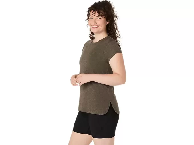 TOP A GIROCOLLO MELANGE DA DONNA