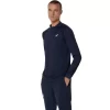 TOP A MANICHE LUNGHE CON 1/2 ZIP