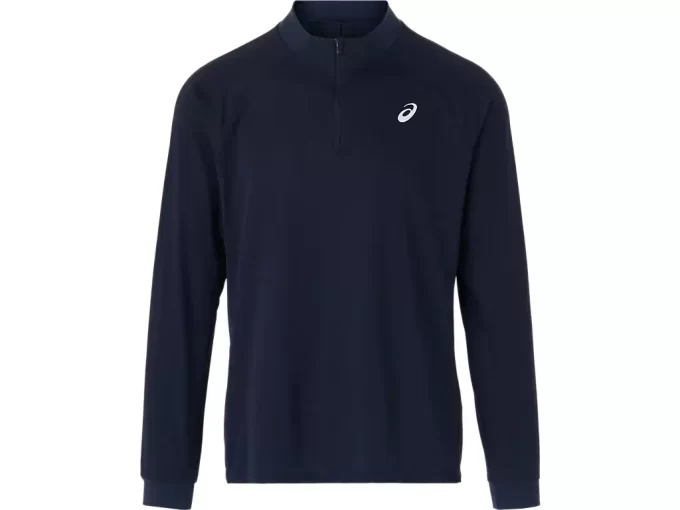 TOP A MANICHE LUNGHE CON 1/2 ZIP